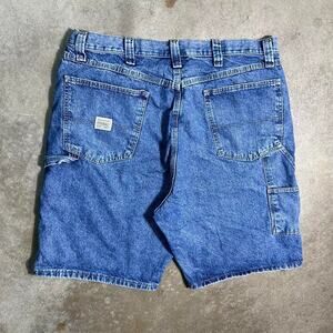 Vintage Wrangler Carpenter Jean Shorts Mens 38" Blue Denim Baggy Skater Jorts